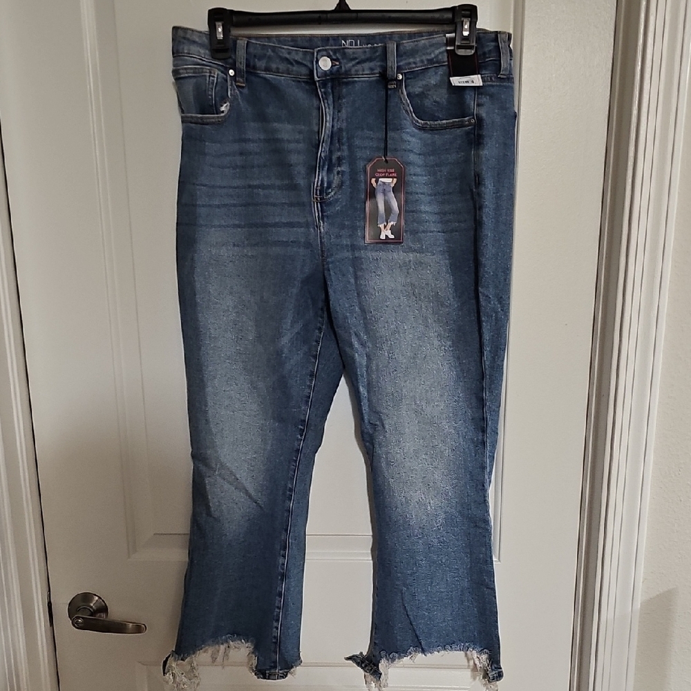 No Boundaries Blue Flare Wide Leg Jeans